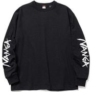 エコハイブリッド スリーブ ロゴ ロングスリーブティー ユニセックス カットソー BLK Mサイズ N003732