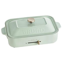 コンパクトホットプレート 角型 ヒーター式 平面プレート/たこ焼きプレート サーモスタット付き 無段階温度調節機能付き 限定 BOE021-WAKAKUSA