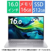 ノートパソコン/Swift Lite 16 AI/16型/Core Ultra 5-115U/メモリ 16GB/SSD 512GB/Office Home & Business 2024/Windows 11 Home/ライトシルバー SFL16-51M-F56Y/F