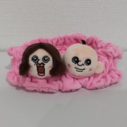 6057 パンパンくんの日常 ヘアバンド パンパンくん&オクジ / ピンク