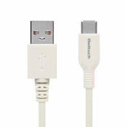 USB Type-A to USB Type-Cケーブル やわらかくて丈夫なケーブル 1.5m ケーブルバンド付 キナリ OWL-CBKCA3SR15-KI