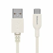 USB Type-A to USB Type-Cケーブル やわらかくて丈夫なケーブル 1.5m ケーブルバンド付 キナリ OWL-CBKCA3SR15-KI