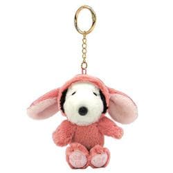213778-25 PEANUTS キーチェーンマスコット ロップイヤーバニー スヌーピー ピンク