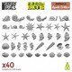 GSWD-12300 3Dプリントセット 水生生物 [プラモデル用パーツ]