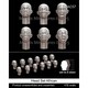 MAC57 1/35 アフリカ系ヘッドセット 6種類 2サイズ 12個入 [プラモデル用パーツ]