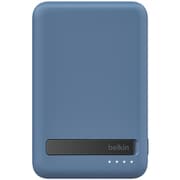 Qi2 モバイルバッテリー ブルー 5000mAh 15W+スタンド BPD006FQBL