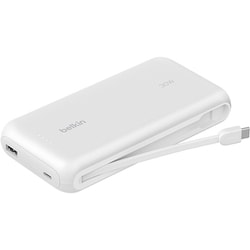 モバイルバッテリー PD30W PowerBank 20000mAh ケーブル内蔵 ホワイト BPB024FQWH