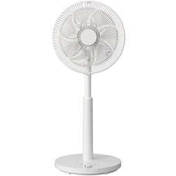 リビング扇風機 DCモーター搭載 30cm 7枚羽根 風量調節12段階 左右自動首振り 5分強タイマー リモコン付き ホワイト KLF-30252/W