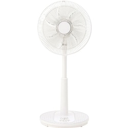 リビング扇風機 ACモーター搭載 30cm 7枚羽根 風量調節3段階 左右自動首振り ホワイト KLF-30255/W
