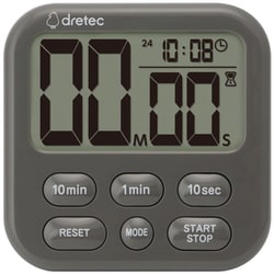 大画面タイマー シャボン6 デュオ ダークグレー T-646DG