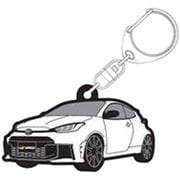 TGRC-A147-02 [ラバーキーホルダー GR YARIS（白）]