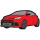 ラバーマグネット GR YARIS（赤） TGRC-A151-03