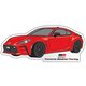 TGRC-A152-03 [ダイカットステッカー GR86（赤） 2枚セット]