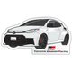 TGRC-A153-02 [ダイカットステッカー GR YARIS（白） 2枚セット]