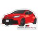 TGRC-A153-03 [ダイカットステッカー GR YARIS（赤） 2枚セット]