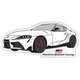 TGRC-A154-02 [ダイカットステッカー GR SUPRA（白） 2枚セット]
