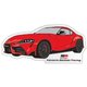 TGRC-A154-03 [ダイカットステッカー GR SUPRA（赤） 2枚セット]