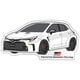 TGRC-A163-02 [ダイカットステッカー GR COROLLA（白） 2枚セット]
