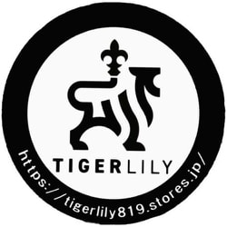 TIGER LILY タイガーリリー 丸 黒 ステッカー R-1117