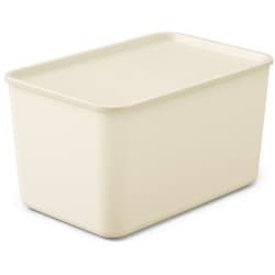 フタ付き積み重ねBOX 幅453×奥行297×高さ252mm ライトベージュ FTB-45D