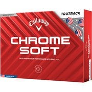 CHROME SOFT USA TRUTRACK 3ピース ホワイト 2025年モデル [ゴルフボール 1ダース 12球入り]