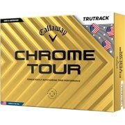 CHROME TOUR USA TRUTRACK 4ピース ホワイト 2025年モデル [ゴルフボール 1ダース 12球入り]