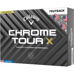 CHROME TOUR X USA TRUTRACK 4ピース ホワイト 2025年モデル [ゴルフボール 1ダース 12球入り]