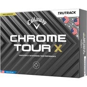 CHROME TOUR X USA TRUTRACK 4ピース ホワイト 2025年モデル [ゴルフボール 1ダース 12球入り]
