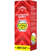 CHROME SOFT 360 YELLOW STRIPE 3ピース ホワイト 2025年モデル [ゴルフボール 1スリーブ 3球入り]