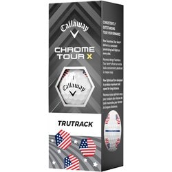 CHROME TOUR X USA TRUTRACK 4ピース ホワイト 2025年モデル [ゴルフボール 1スリーブ 3球入り]