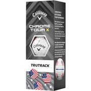 CHROME TOUR X USA TRUTRACK 4ピース ホワイト 2025年モデル [ゴルフボール 1スリーブ 3球入り]