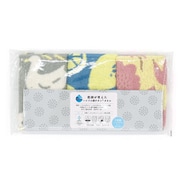 61-9609090 [ミニタオル 3枚セット ハイドロ銀チタン 北欧タイプ 25cm×25cm あひる レモン 草花 タオルハンカチ]