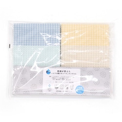 キッチンクロス 2枚セット ハイドロ銀チタン ふきんタイプ 34cm×35cm ブルー イエロー 61-9619060