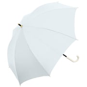 長傘 婦人用 晴雨兼用 くすみカラー×ブラックコーティング 50cm 手開き式 UVカット加工 遮熱効果 ライトブルー 126602