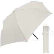 折りたたみ傘 婦人用 晴雨兼用 くすみカラー×ブラックコーティング 50cm UVカット加工 遮熱効果 グレーベージュ 126604