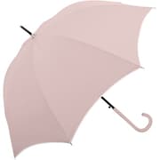 長傘 婦人用 晴雨兼用 くすみカラー晴雨兼用婦人長傘 60cm ジャンプ式 UVカット加工 遮熱効果 ダークピンク 127837