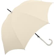 長傘 婦人用 晴雨兼用 くすみカラー晴雨兼用婦人長傘 60cm ジャンプ式 UVカット加工 遮熱効果 ライトベージュ 127838