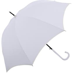長傘 婦人用 晴雨兼用 くすみカラー晴雨兼用婦人長傘 60cm ジャンプ式 UVカット加工 遮熱効果 ブルーグレー 127840