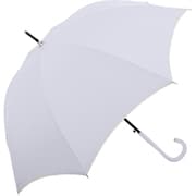 長傘 婦人用 晴雨兼用 くすみカラー晴雨兼用婦人長傘 60cm ジャンプ式 UVカット加工 遮熱効果 ブルーグレー 127840