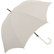 長傘 婦人用 晴雨兼用 くすみカラー晴雨兼用婦人長傘 60cm ジャンプ式 UVカット加工 遮熱効果 ライトグレー 127842