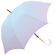 長傘 婦人用 ミルキートーンアンブレラ ゴールド 58cm ジャンプ式 パープル×ライトブルー 127803