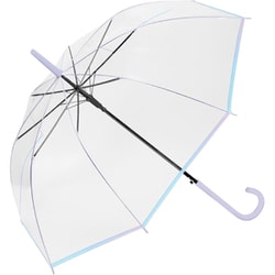 長傘 ミルキートーンアンブレラ バイアスPOE 60cm ジャンプ式 パープル×ライトブルー 127844