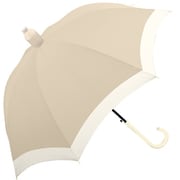 長傘 スライドキャップアンブレラ 60cm ジャンプ式 バイカラーライトベージュ 127084