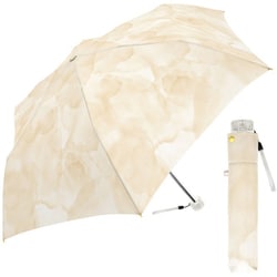折りたたみ傘 晴雨兼用 ミルキートーンアンブレラ シアーカラー折傘 55cm UVカット加工 グレーベージュ 127086