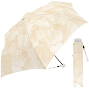 折りたたみ傘 晴雨兼用 ミルキートーンアンブレラ シアーカラー折傘 55cm UVカット加工 グレーベージュ 127086