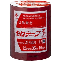 セロテープ No.430（着色） 大巻 10巻入 赤 12mm×35m CT4301-12