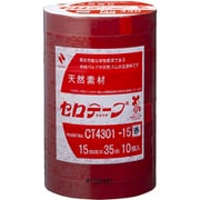 セロテープ No.430(着色) 大巻 10巻入 赤 15mm×35m CT4301-15