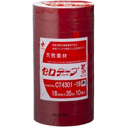 セロテープ No.430（着色） 大巻 10巻入 赤 18mm×35m CT4301-18
