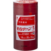 セロテープ No.430(着色) 大巻 10巻入 赤 18mm×35m CT4301-18