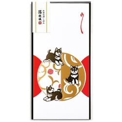 箔祝儀袋 【ROKKAKU】 動物吉祥柄シリーズ 「柴犬」 1枚入 SH2103